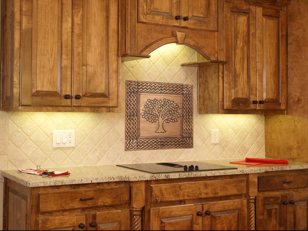 Majestic tree of life copper tile