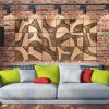 mosaic tiles backsplash - modern metal wall art