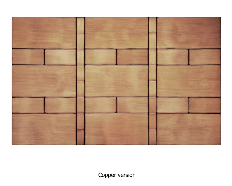 mosaic backsplash tile - Set of 37 Handmade copper tiles