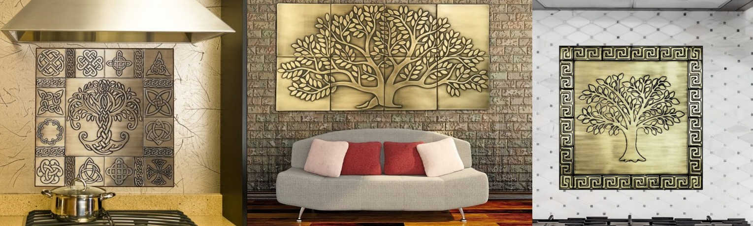 decorative brass tiles